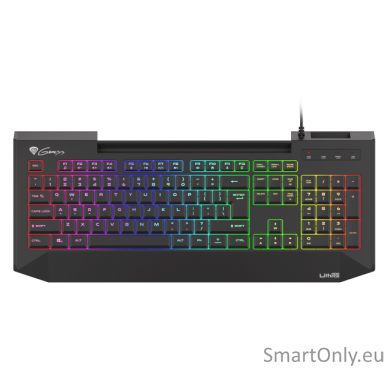 Genesis LITH 400 Gaming keyboard Number of backlight modes: 9; Response time: 8 ms; Wrist rest RGB LED light US Wired 3