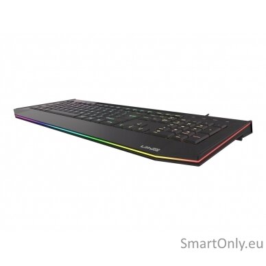 Genesis LITH 400 Gaming keyboard Number of backlight modes: 9; Response time: 8 ms; Wrist rest RGB LED light US Wired 5