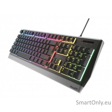 Genesis Rhod 300 RGB Gaming keyboard Spill resistant; Durable body; Multimedia Keys; Non-slip rubber feet; Folding feet RGB LED light US Wired 1.75 m 5