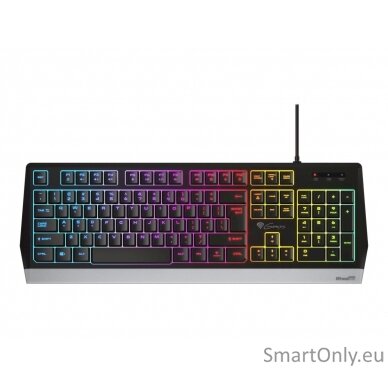 Genesis Rhod 300 RGB Gaming keyboard Spill resistant; Durable body; Multimedia Keys; Non-slip rubber feet; Folding feet RGB LED light US Wired 1.75 m 6