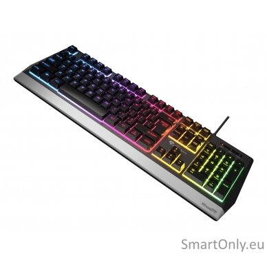 Genesis Rhod 300 RGB Gaming keyboard Spill resistant; Durable body; Multimedia Keys; Non-slip rubber feet; Folding feet RGB LED light US Wired 1.75 m 4