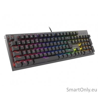 Genesis THOR 303 Mechanical Gaming Keyboard Functions: Profiles Available, Macros Available, Replaceable "HOT SWAP" switches RGB LED light US Wired USB Type-A 1152 g Outemu Red 4