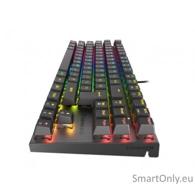 Genesis THOR 303 TKL Mechanical Gaming Keyboard Hot Swap technology allows for instant switch replacement without the need for soldering and technical knowledge. Any user can handle the replacement, just vertically pull out the switch with the included me 3