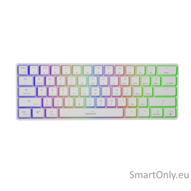 Genesis THOR 660 RGB Mechanical Gaming Keyboard Ultra-fast response time; Dual connectivity mode; Choose your favourite RGB lighting mode, build a deadly combo, and set up macros and profiles; Supported Operating Systems: Android, Linux, Windows 10, Windo 1