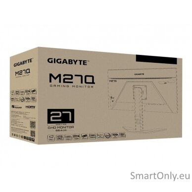 Gigabyte Gaming Monitor M27Q-EK 27 ", QHD, 2‎‎560 x 1440 pixels 12