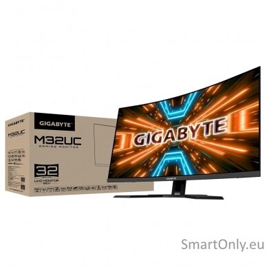 Gigabyte Gaming Monitor 	M32UC-EK 32 ", VA, UHD, 3840 x 2160, 16:9, 1 ms, 350 cd/m², Black, 144 Hz, HDMI ports quantity 2 7