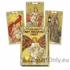 Golden Art Nouveau Tarot Grand Trumps Kortos Lo Scarabeo