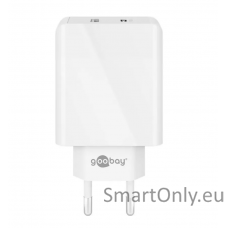 Goobay 61674 Dual USB-C PD Fast Charger (30 W), White Goobay