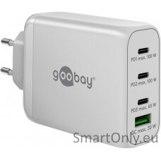 Goobay 65556 USB-C PD Multiport Quick Charger (100 W), White Goobay