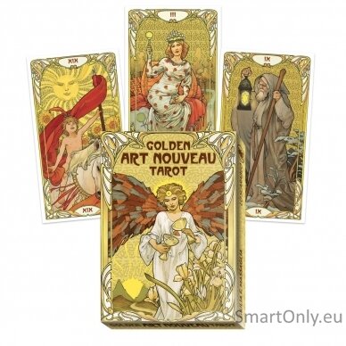 Golden Art Nouveau Tarot Grand Trumps Kortos Lo Scarabeo