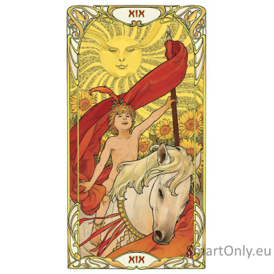 Golden Art Nouveau Tarot Grand Trumps Kortos Lo Scarabeo 4