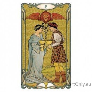 Golden Art Nouveau Tarot Mini kortos Lo Scarabeo 3