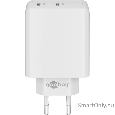 Goobay 61758 Dual USB-C PD Fast Charger (36 W), White Goobay 1