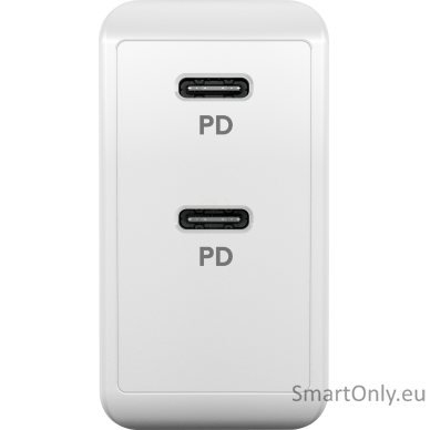 Goobay 61758 Dual USB-C PD Fast Charger (36 W), White Goobay 2