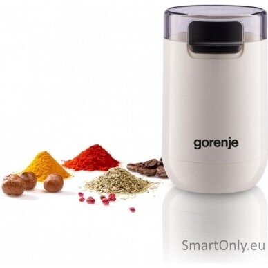 Gorenje | Coffee Grinder | SMK150SW | 150 W | Coffee beans capacity 45 g | Lid safety switch | White 2