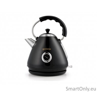 Gorenje Kettle K17CLBK Electric 2200 W 1.7 L Plastic and metal 360° rotational base Black 2