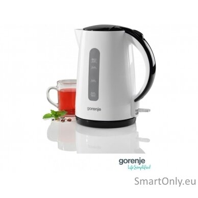 Gorenje Kettle K17PLBW Electric 2200 W 1.7 L Plastic + metal 360° rotational base White 1