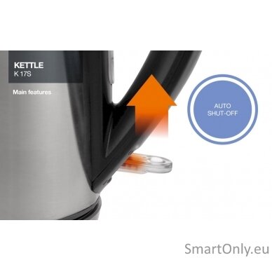 Gorenje Kettle K17S Electric 2000 W 1.7 L Stainless steel 360° rotational base Stainless steel 2