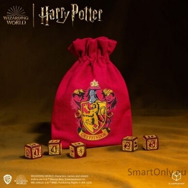 Harry Potter. Gryffindor Dice & Pouch kauliukų ir maišelio rinkinys 1