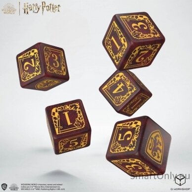 Harry Potter. Gryffindor Dice & Pouch kauliukų ir maišelio rinkinys 3