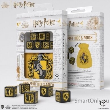 Harry Potter. Hufflepuff Dice & Pouch kauliukų ir maišelio rinkinys