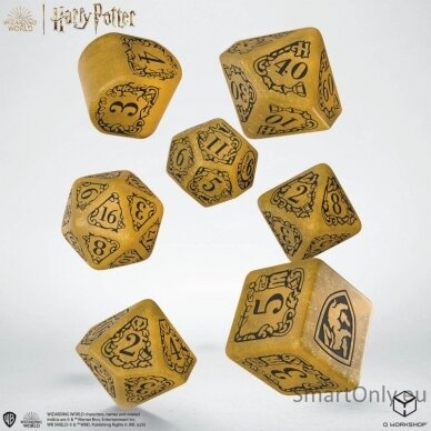 Harry Potter. Hufflepuff Modern Dice kauliukų rinkinys (geltonos sp.) 1