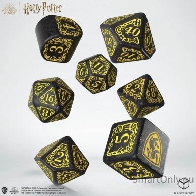 Harry Potter. Hufflepuff Modern Dice kauliukų rinkinys (juodos sp.) 3