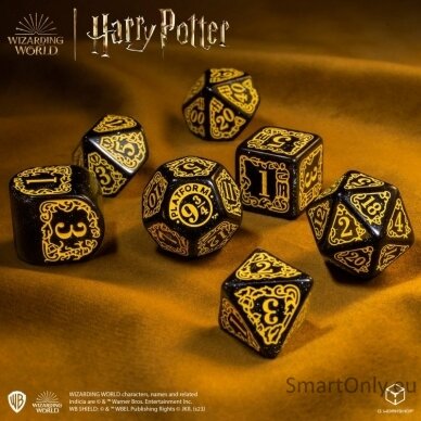 Harry Potter. Hufflepuff Modern Dice kauliukų rinkinys (juodos sp.) 6