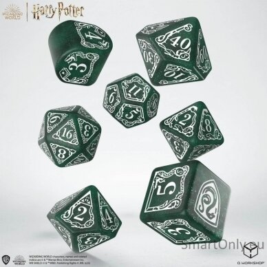 Harry Potter. Slytherin Modern Dice kauliukų rinkinys (žalios sp.) 1