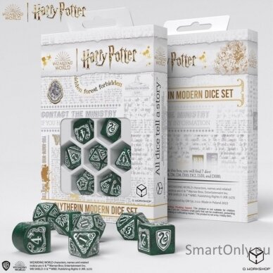 Harry Potter. Slytherin Modern Dice kauliukų rinkinys (žalios sp.) 6