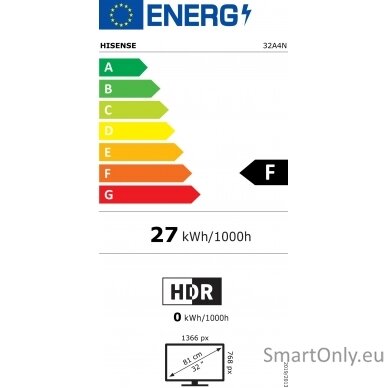 Hisense HD Smart TV | 32A4N | 32" | Smart TV | VIDAA OS | HD Ready | Black 8