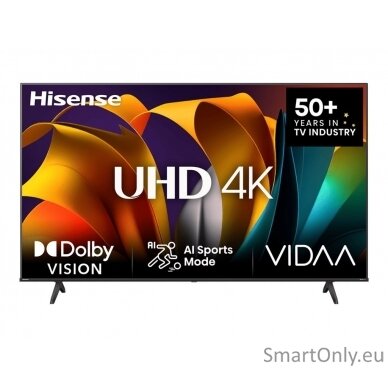 Hisense UHD Smart TV | 50A6N | 50" | Smart TV | VIDAA OS | UHD | Black 1