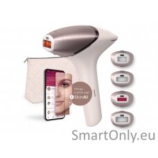 IPL Hair Removal Device with SenseIQ | BRI977/00 Lumea 9900 Series | Bulb lifetime (flashes) 450.000 | Number of power levels 5 | Rose