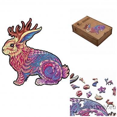 Jackalope Dėlionė Iš Medžio L Dydis (300 detalių) Fantasy Puzzles