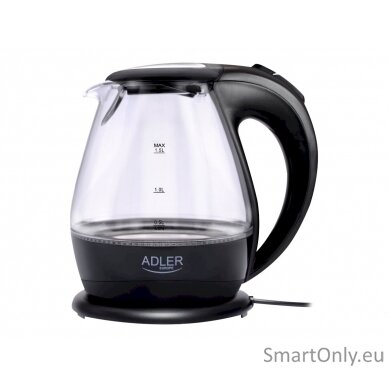 Kettle Adler Kettle AD 1224 Standard 2000 W 1.5 L Glass 360° rotational base Black 5