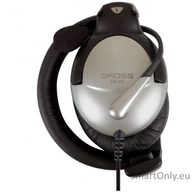 Koss Headphones SB45 Wired, On-Ear, Microphone, 3.5 mm, Noise canceling, Silver/Black 3