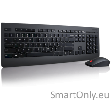 Lenovo Professional Professional Wireless Keyboard and Mouse Combo - US English with Euro symbol Keyboard and Mouse Set Wireless Mouse included US US English Numeric keypad Wireless connection Black