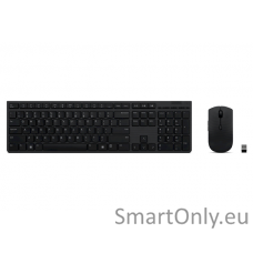 Lenovo Professional Wireless Rechargeable Keyboard and Mouse Combo (Lithuanian) Keyboard and Mouse Set Wireless Mouse included Lithuanian Grey Bluetooth Wireless connection