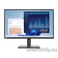 Lenovo ThinkVision T27p-30 27 ", IPS, 4K, 3840 x 2160, 16:9, 4 ms, 350 cd/m², Black, 60 Hz, HDMI ports quantity 1