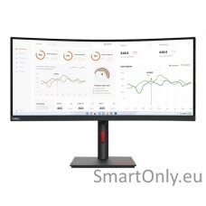 Lenovo ThinkVision T34w-30 34 ", VA, 3440 x 1440, 21:9, 4 ms, 350 cd/m², Black, 60 Hz, HDMI ports quantity 1