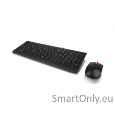 Lenovo USB Combo Keyboard & Mouse 300 Keyboard and Mouse Combo A keyboard & mouse combo that features a modern, space-saving design giving your desk a clean and stylish appeal. To go along with its design, the keyboard features a waterproof exterior keepi