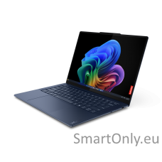 Lenovo Yoga Slim 7 14Q8X9 | Cosmic Blue | 14.5 " | OLED | Touchscreen | 3K | 2944 x 1840 pixels | Glossy | Snapdragon X Elite | X1E-78-100 | 32 GB | Soldered LPDDR5x | Solid-state drive capacity 1000 GB | Qualcomm Adreno GPU | Windows 11 Home | 802.11be |