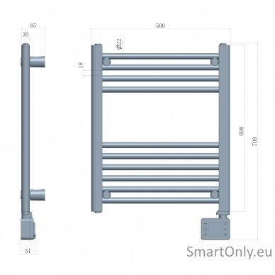 LED Electric Bathroom Radiator | AD 7823 | Radiator | 400 W | White | IP24 7