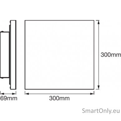 Ledvance SMART+ WiFi Planon Frameless Square  RGBW  20W 110° 3000-6500K 300x300mm, White 2