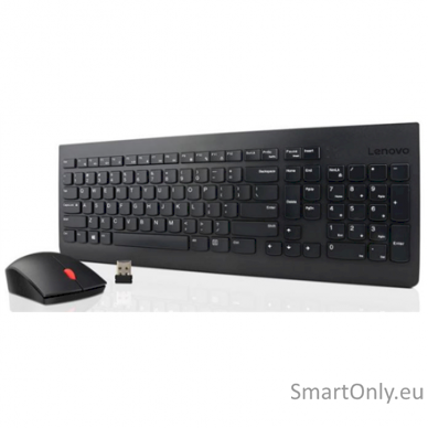 Lenovo Essential Essential Wireless Keyboard and Mouse Combo - US English with Euro symbol Keyboard and Mouse Set Wireless Mouse included US Numeric keypad Black Wireless connection