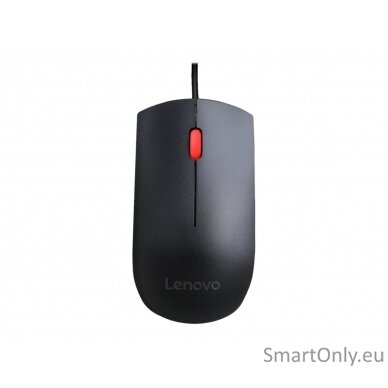 Lenovo Essential USB Wired Mouse, 1600 DPI, 1.8 m, 3 Buttons, Black Lenovo Essential USB Mouse wired Black