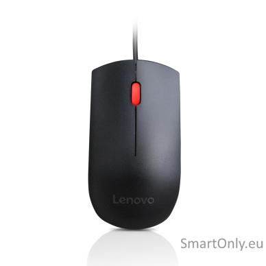 Lenovo Essential USB Wired Mouse, 1600 DPI, 1.8 m, 3 Buttons, Black Lenovo Essential USB Mouse wired Black 1