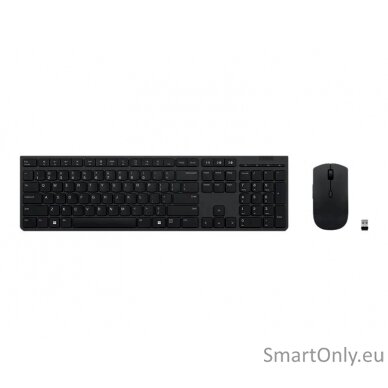 Lenovo Professional Wireless Rechargeable Keyboard and Mouse Combo Keyboard and Mouse Set Wireless Mouse included Estonia Grey Bluetooth