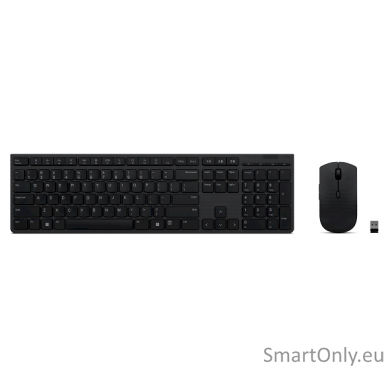 Lenovo Professional Wireless Rechargeable Keyboard and Mouse Combo (Lithuanian) Keyboard and Mouse Set Wireless Mouse included Lithuanian Grey Bluetooth Wireless connection