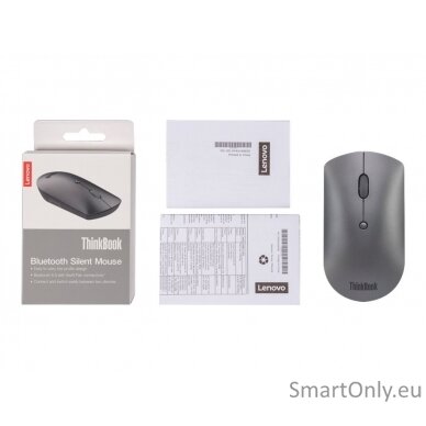 Lenovo ThinkBook Bluetooth Silent Mouse Bluetooth 5.0 Wireless 1 year(s) Iron Grey 6